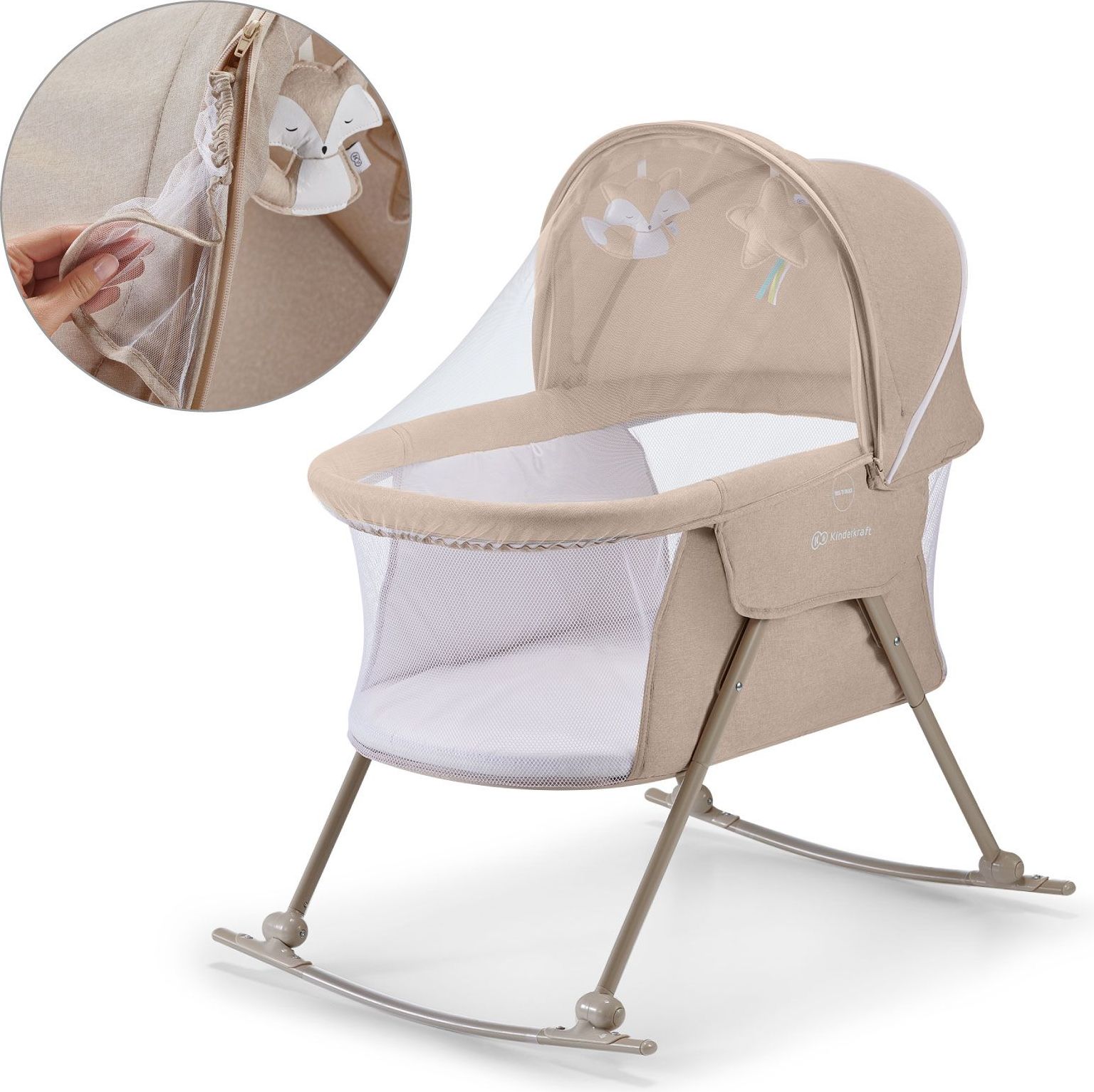 Postýlka dětská 3v1 Lovi Beige Kinderkraft 2019/2020 - obrázek 2
