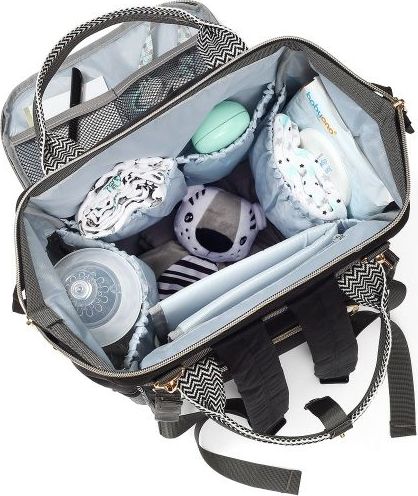BabyOno Batoh, taška ke kočárku London Look + přebalovací podložka zdarma- béžová - obrázek 3
