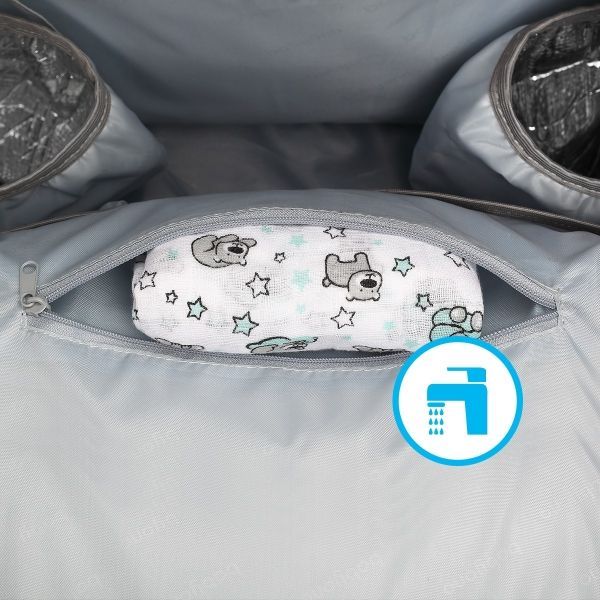 BabyOno Batoh, taška ke kočárku London Look + přebalovací podložka zdarma- béžová - obrázek 7
