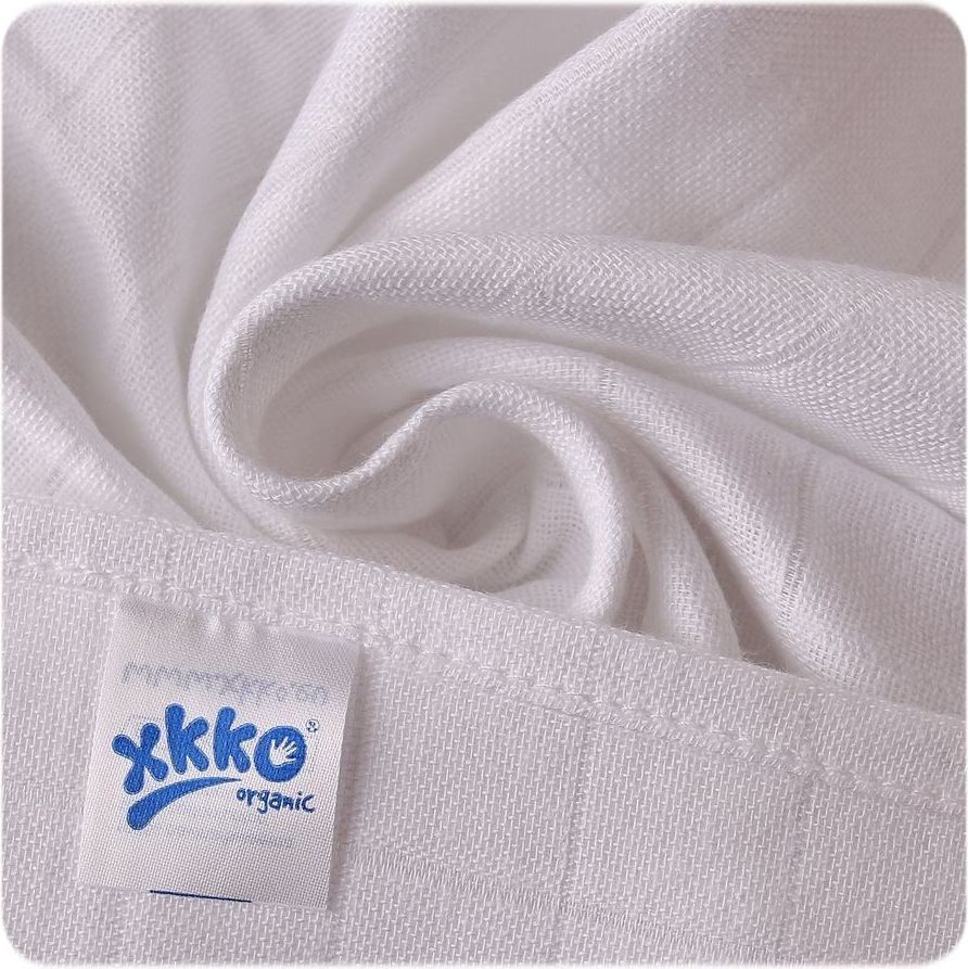 Kikko Dětské pleny z biobavlny XKKO Organic 70x70cm Staré časy Bílé - obrázek 3
