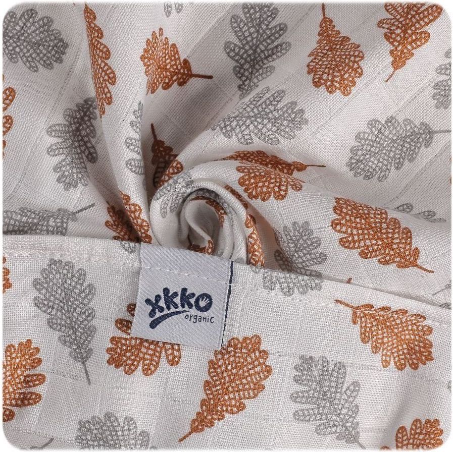 Kikko Dětské pleny z biobavlny XKKO Organic 70x70 Staré časy - Dub - obrázek 3