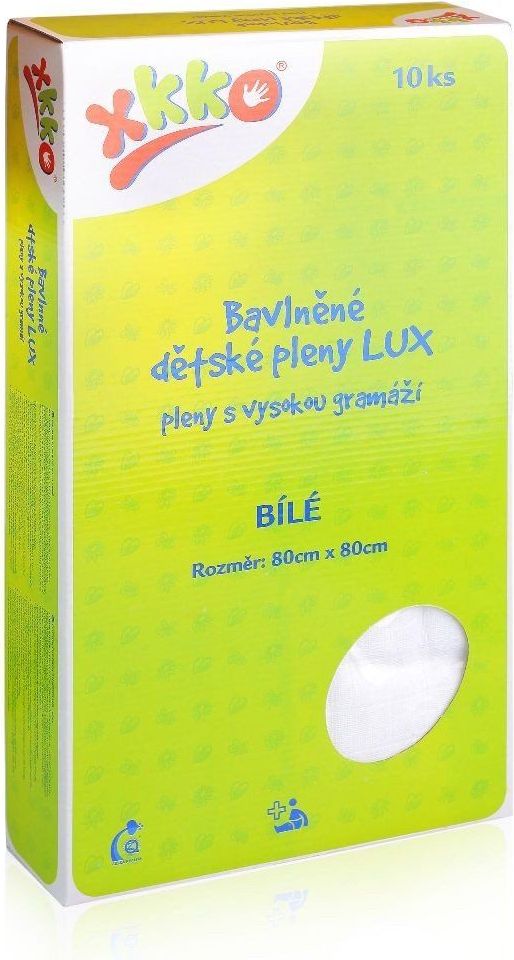 Kikko Vysokogramážní dětské pleny XKKO LUX 80x80cm Bílé - obrázek 1