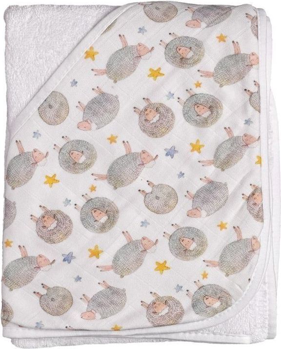Kikko Bambusová froté osuška s kapucí XKKO BMB 90x90 - Dreamy Sheeps - obrázek 1