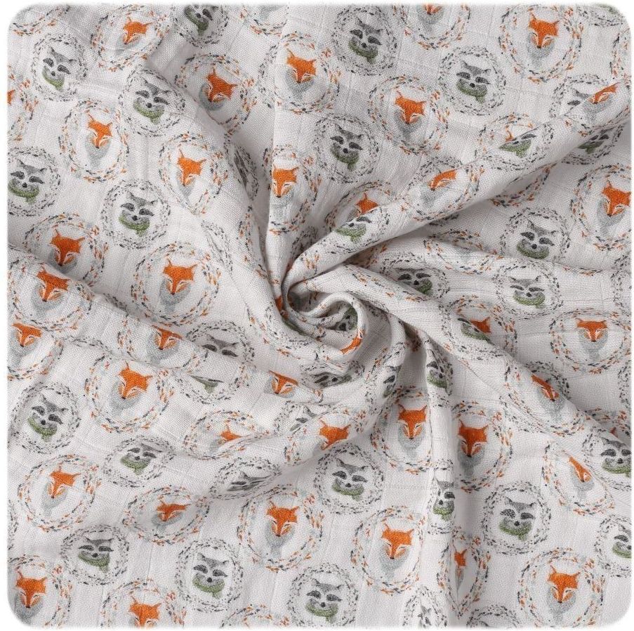 Kikko Biobavlněná plena XKKO Organic 120x120 - Fox&Raccoon - obrázek 2
