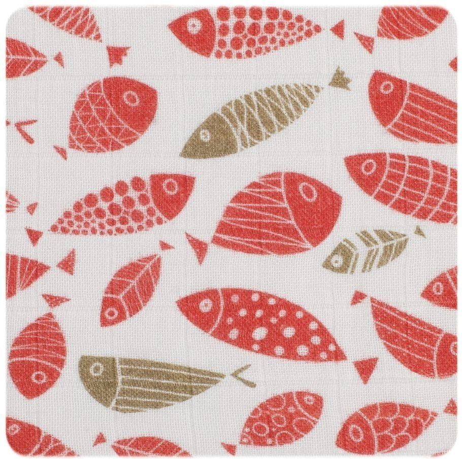 Kikko Biobavlněná plena XKKO Organic 120x120 - Golden Fish - obrázek 2