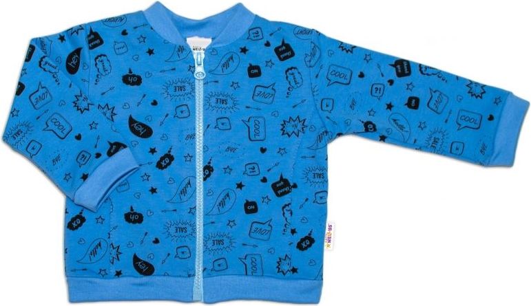 Baby Nellys Bavlněná tepláková souprava Baby Nellys ® - Cool Baby, modrá, vel. 74 - obrázek 2
