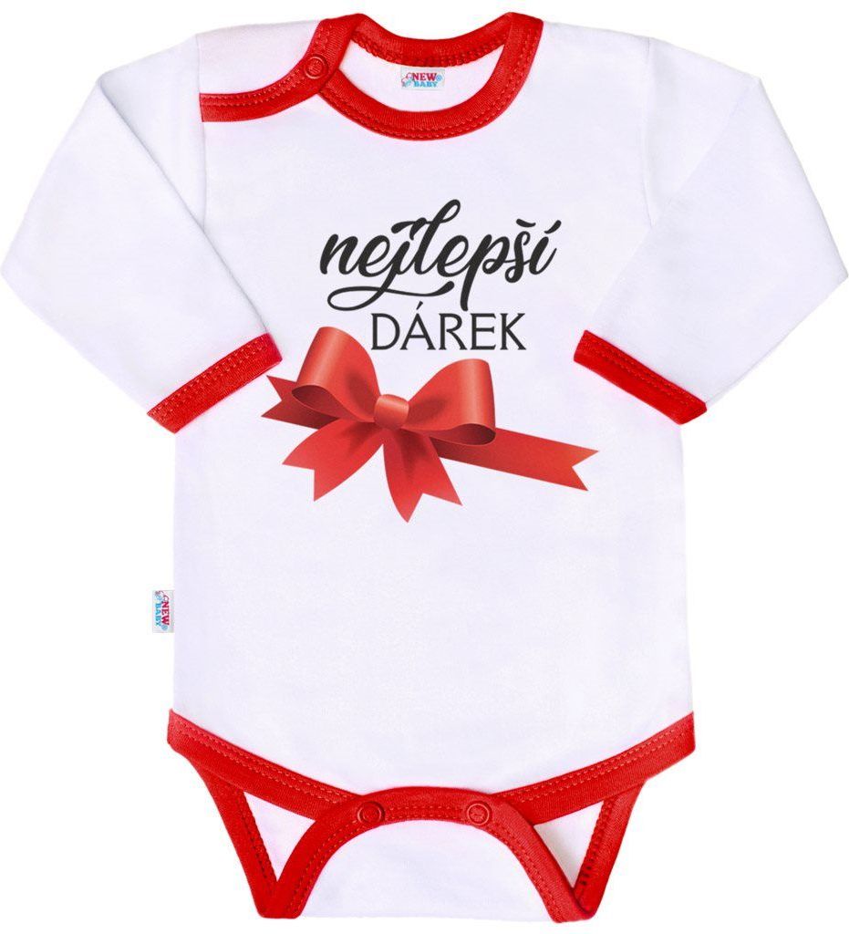 Body s potiskem New Baby nejlepší DÁREK - 56 (0-3m) - obrázek 1