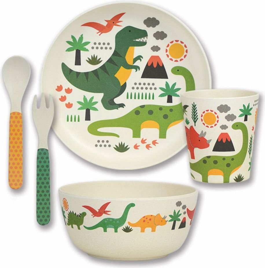 Petitcollage Bambusová jídelní sada dinosauři - obrázek 1