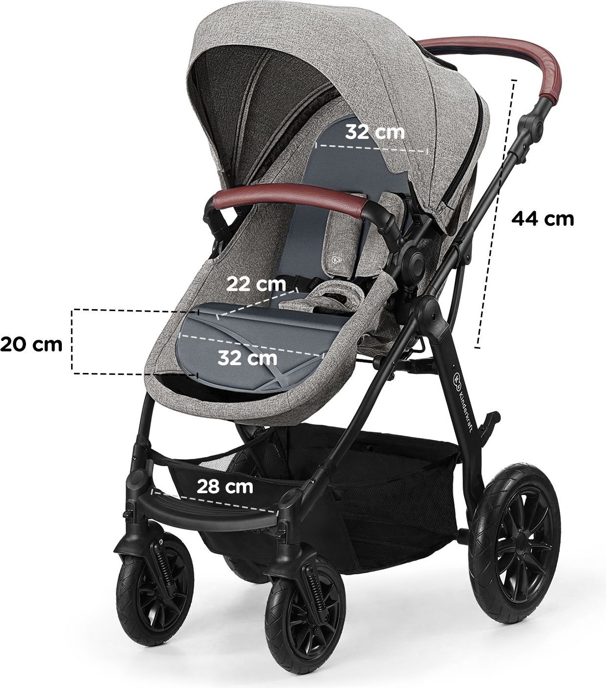 Kindekraft Kočárek kombinovaný 3v1 XMOOV Grey Kinderkraft 2020 - obrázek 4
