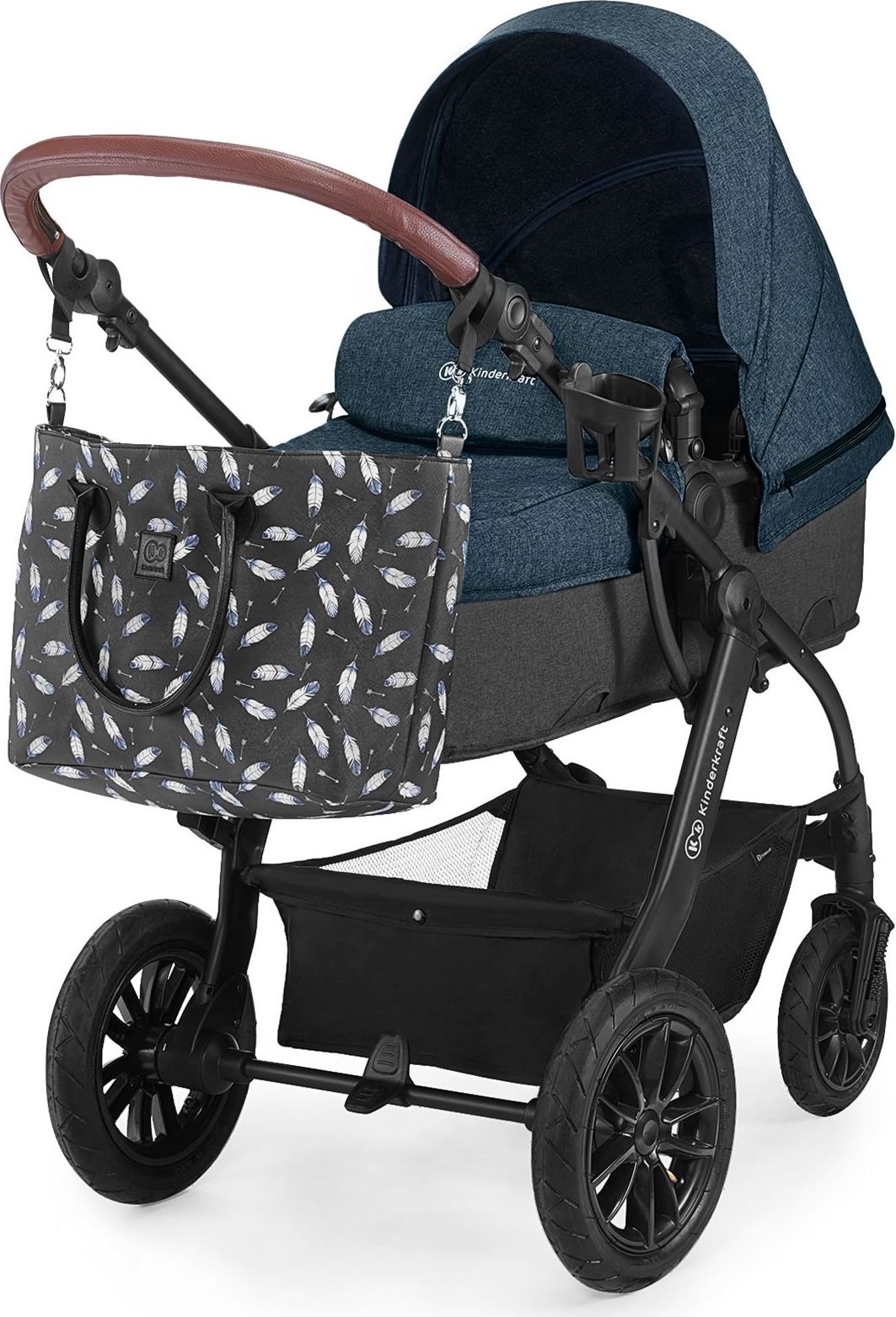 Kindekraft Kočárek kombinovaný 3v1 XMOOV Denim Kinderkraft 2019/2020 - obrázek 3
