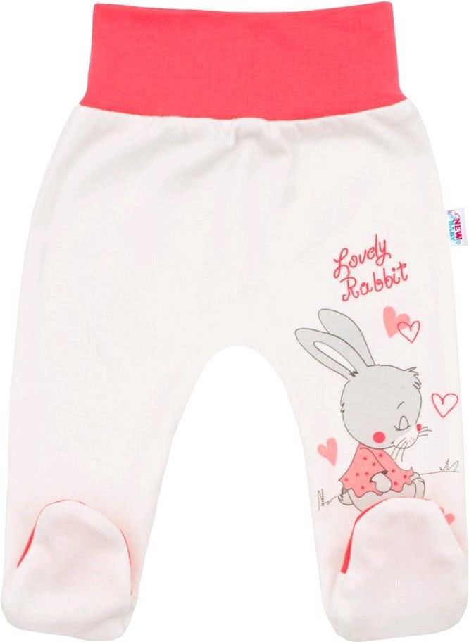 NEW BABY Dětské polodupačky New Baby Lovely Rabbit růžové Růžová 68 (4-6m) - obrázek 1