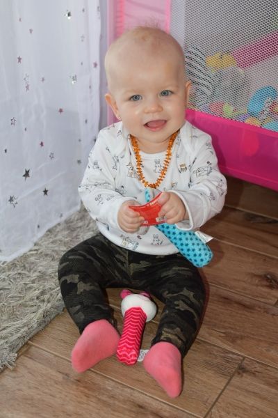 BOBA BABY Edukační plyšová hračka pískací - slon modrý, 1 ks - obrázek 3