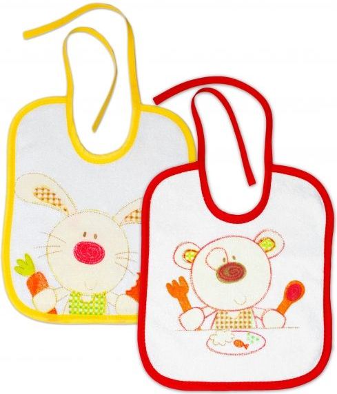 Froté bryndáček BOBO BABY, sada 2 ks, Zajíc/Medvěd - obrázek 1