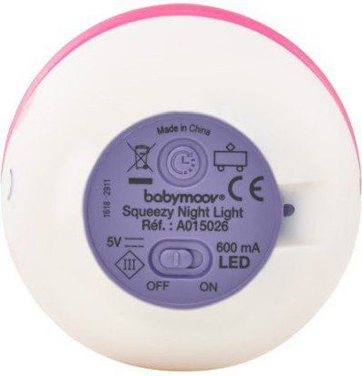 Babymoow Noční lampička Squeezy Pink - obrázek 4