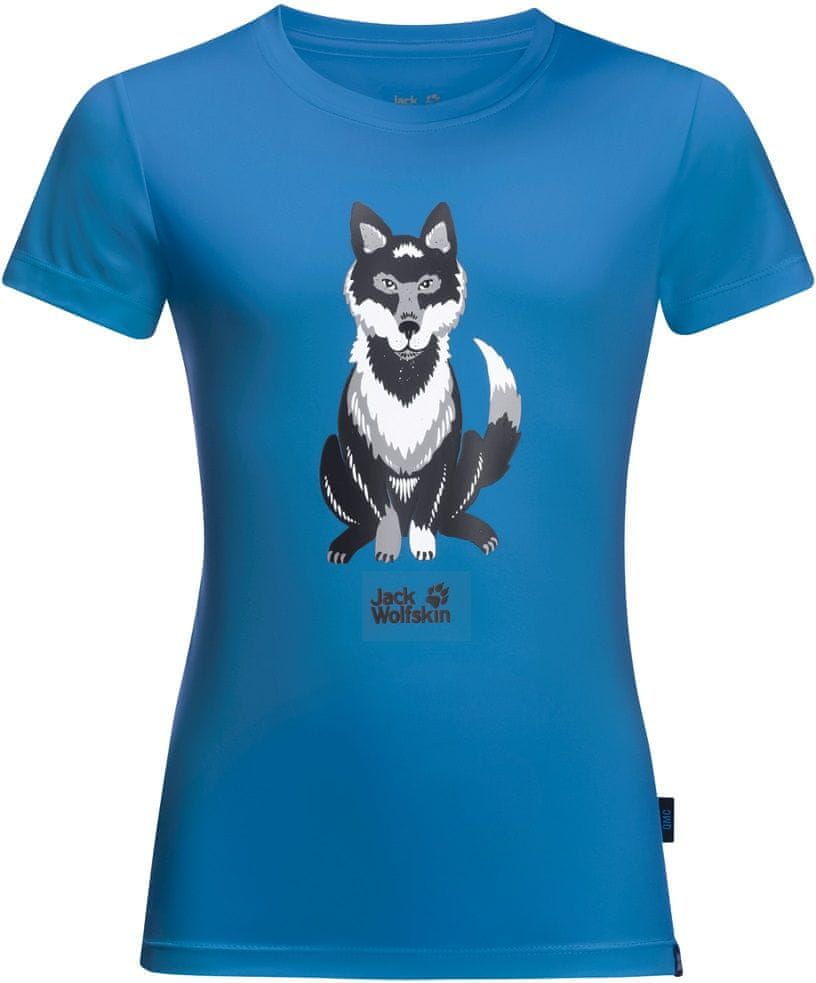 Jack Wolfskin chlapecké tričko WOLF T KIDS 92, modrá - obrázek 1