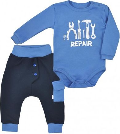 2-dílná bavlněná kojenecká souprava Koala Repair blue, Modrá, 68 (4-6m) - obrázek 1