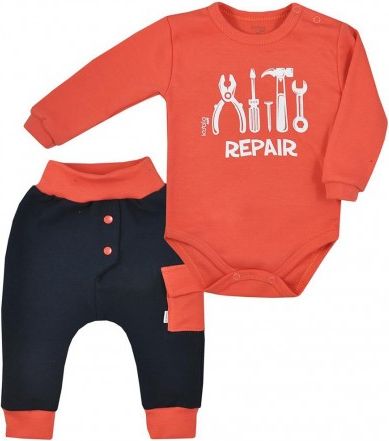 2-dílná bavlněná kojenecká souprava Koala Repair dark peach, Dle obrázku, 86 (12-18m) - obrázek 1