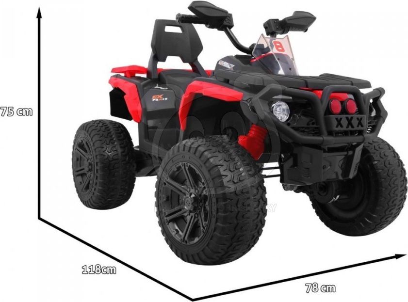 Elektrická čtyřkolka Maverick 4x4 - červená - obrázek 4