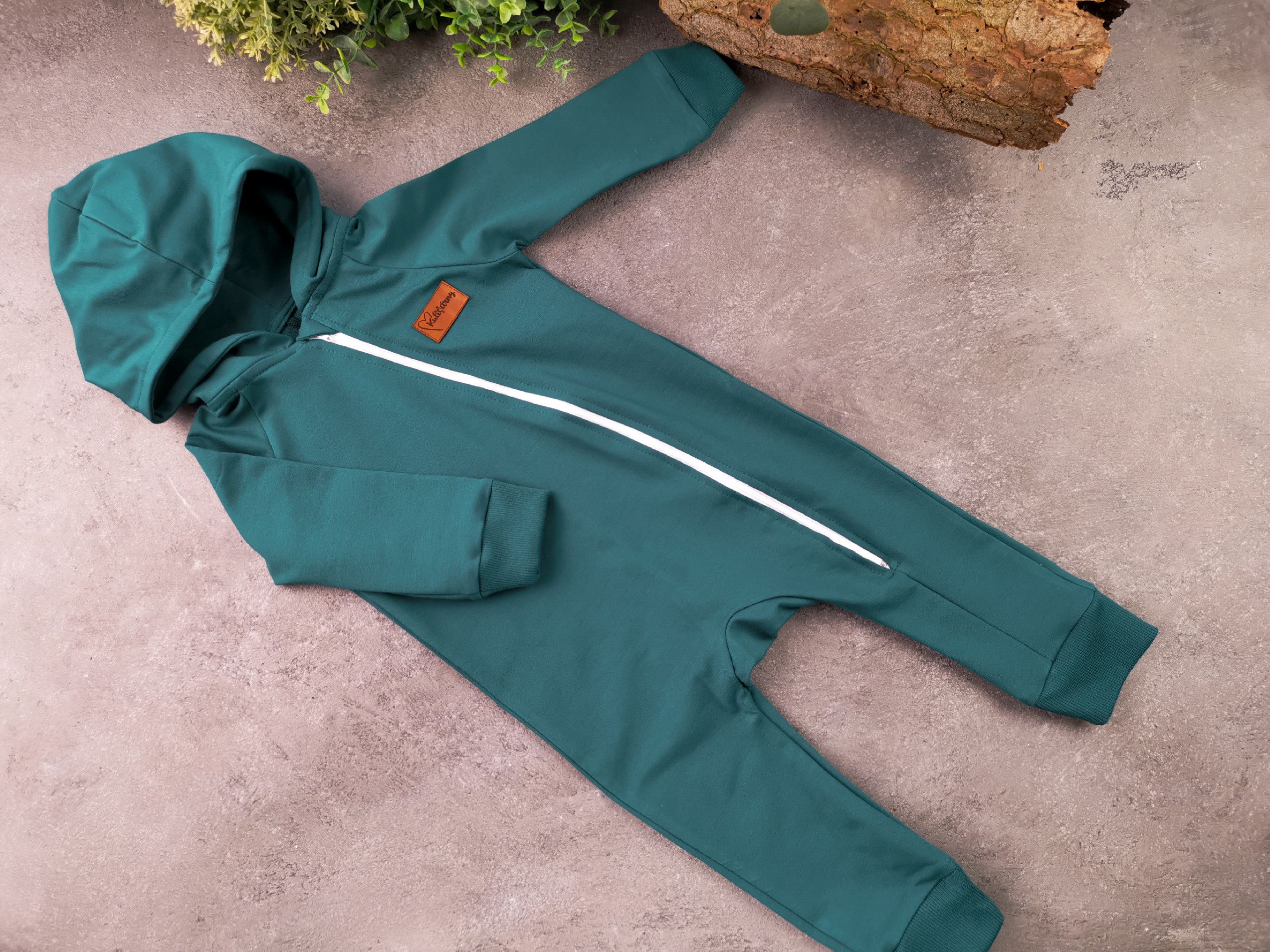 Kulišárny (handmade) Overal ,,TEAL,, VELIKOST: 62 - obrázek 2