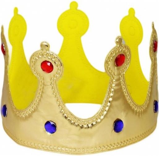 Královská koruna na suchý zip - zlatá - obrázek 1