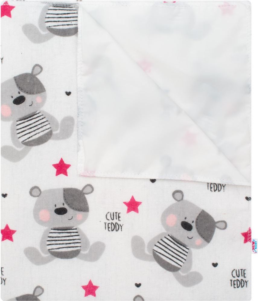 NEW BABY | Nezařazeno | Nepromokavá flanelová podložka New Baby Cute Teddy růžová | Růžová | - obrázek 13