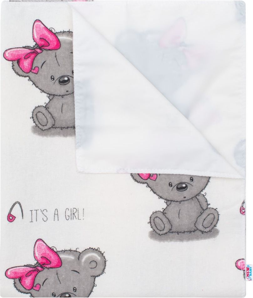 NEW BABY | Nezařazeno | Nepromokavá flanelová podložka New Baby Cute Teddy růžová | Růžová | - obrázek 15
