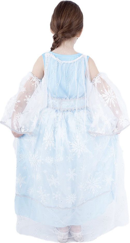 KARNEVAL Šaty Princezna zimní vel. S (110-116 cm) 4-6 let KOSTÝM - obrázek 3
