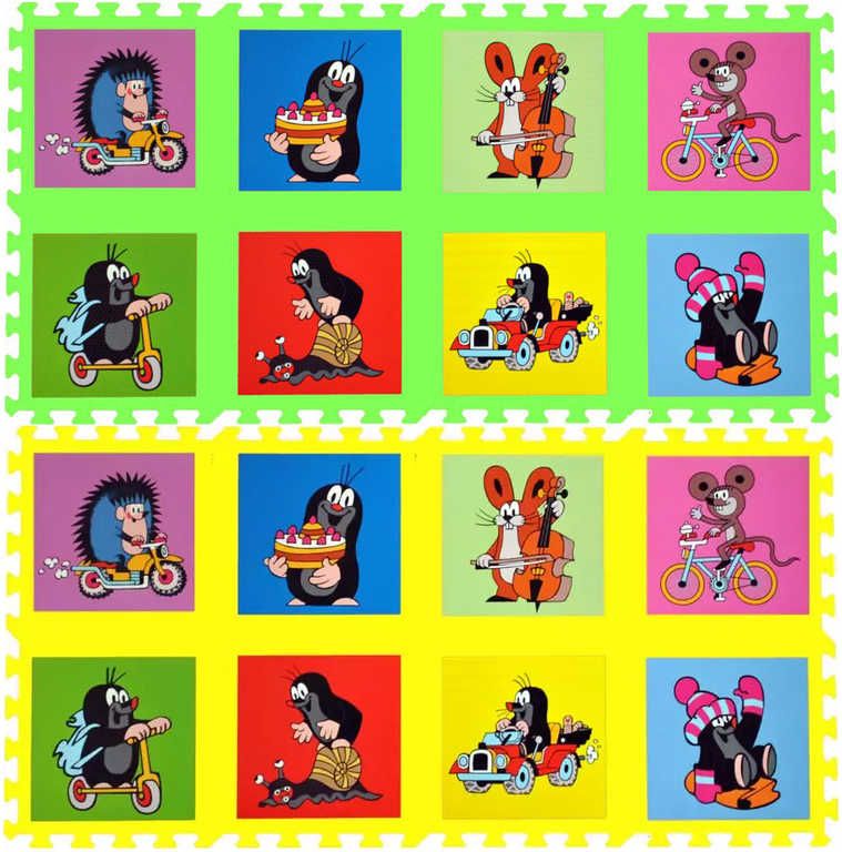 Měkké bloky soft puzzle na zem KRTEK B 32x32cm set 8dílků 4 barvy - obrázek 3