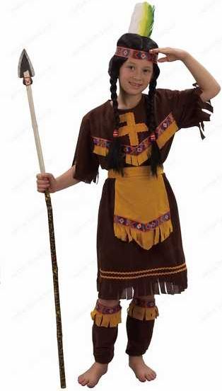 KARNEVAL Šaty INDIÁNKA vel. S (110-120 cm) 4-6 let KOSTÝM - obrázek 1