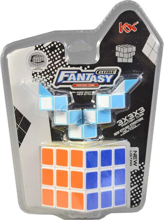Hra kostka magická (Rubikova) 6cm bílá dětský hlavolam plast - obrázek 1