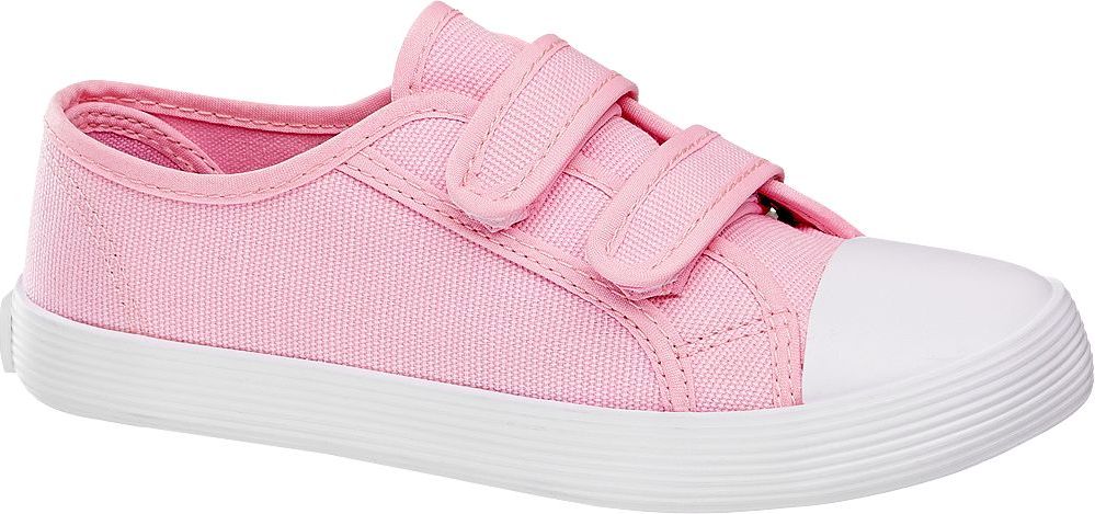 Deichmann - Victory Růžové plátěné tenisky na suchý zip Victory 29 růžová - obrázek 1