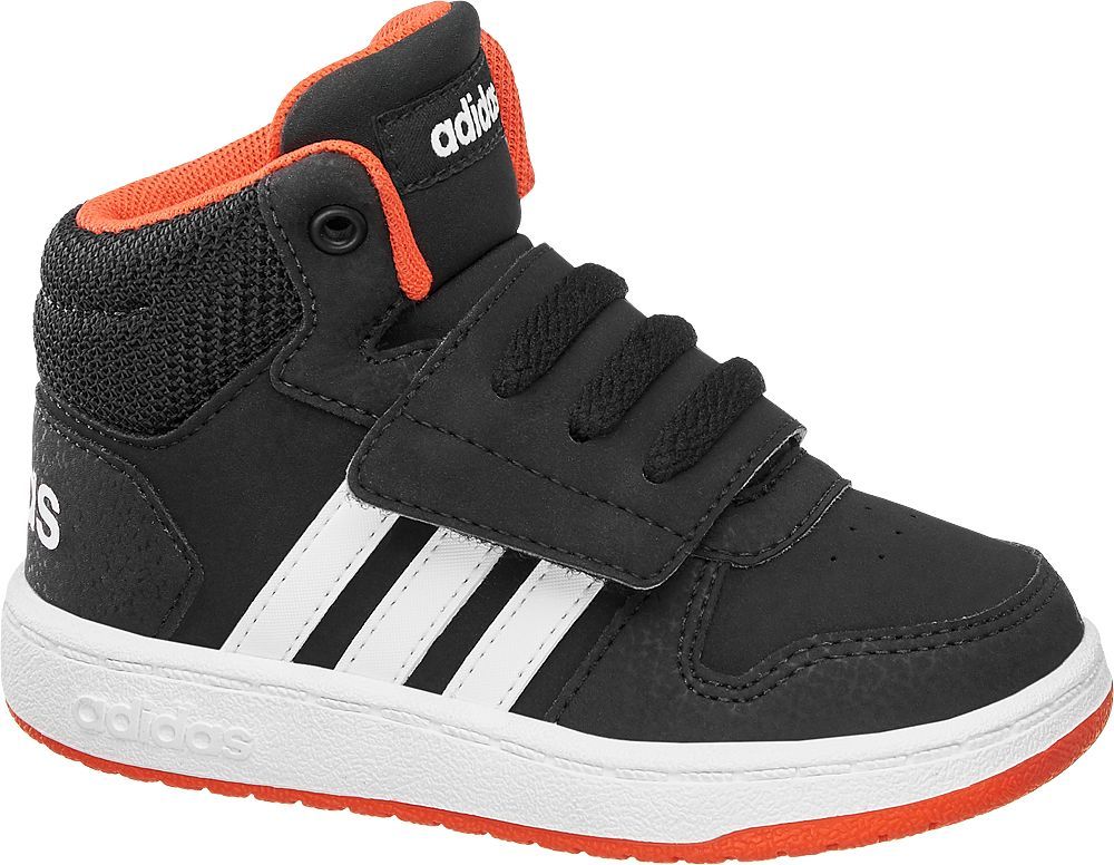 Deichmann - adidas Černé dětské kotníkové tenisky Adidas Hoops Mid 2.0 Inf 23 černá - obrázek 1