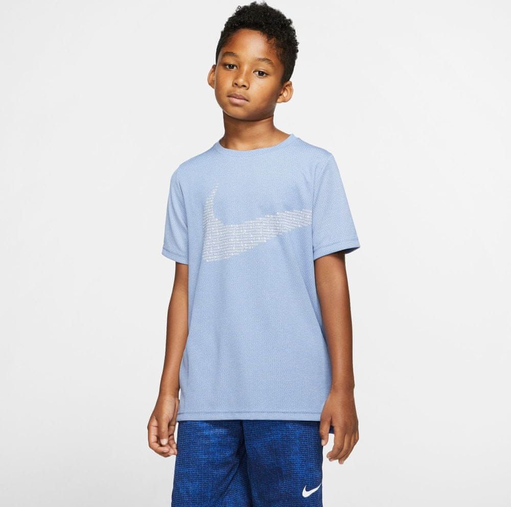 Nike chlapecké tričko NK STATEMENT PERF TOP SS XS modrá - obrázek 1