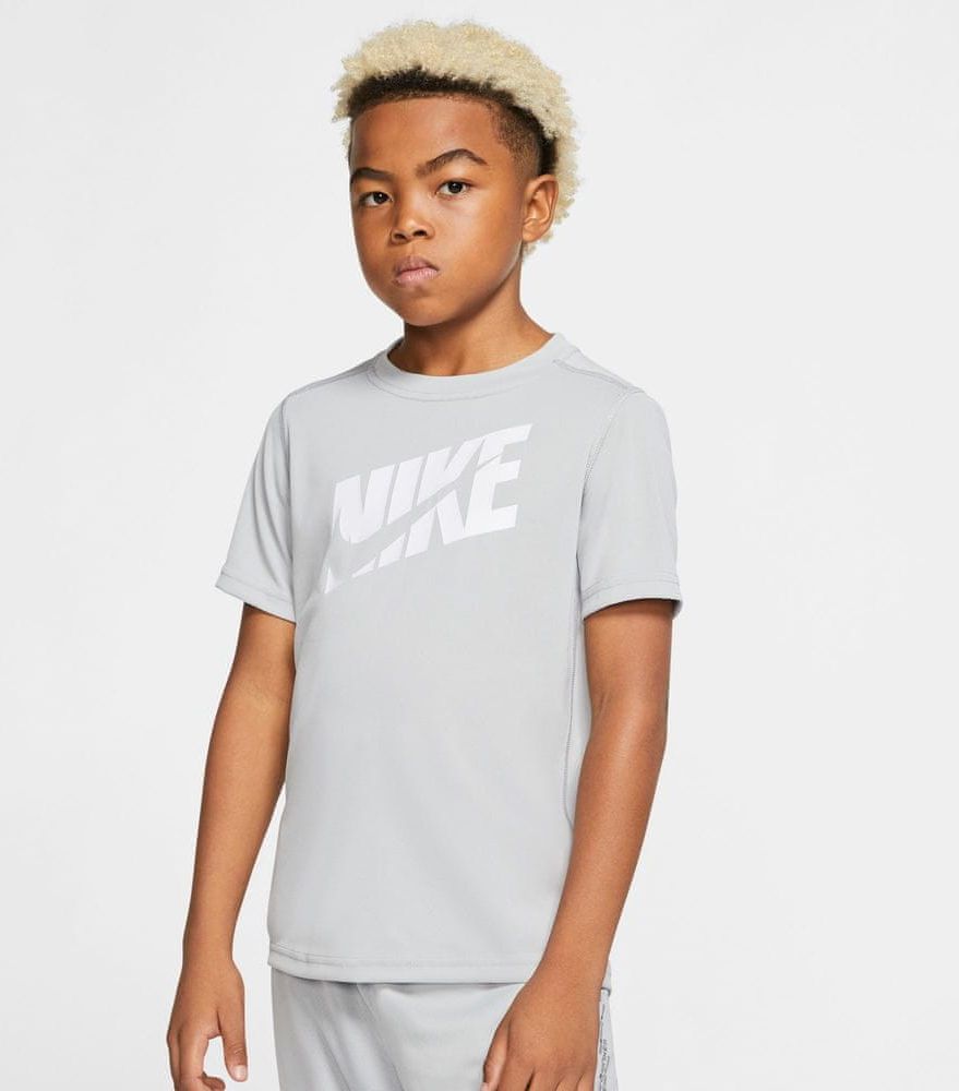 Nike chlapecké tričko NK HBR+ PERF TOP SS XS šedá - obrázek 1