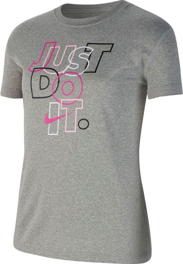 Nike dívčí tričko NSW TEE SCOOP BSC JDI M šedá - obrázek 1