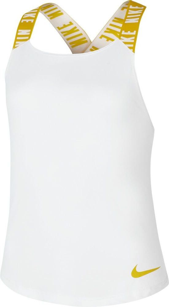 Nike dívčí top NK DRY TANK ELASTIKA XS bílá - obrázek 1