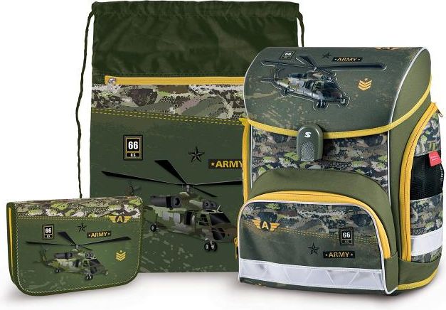 STIL army školní set aktovka penál sáček - obrázek 1