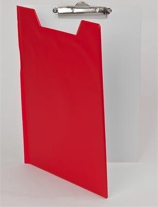 Psací podložka zavírací, A4, PANTAPLAST, červená-bílá - obrázek 1