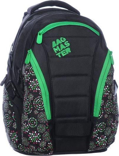 Studentský batoh BAG 0215 D BLACK/GREEN - obrázek 1