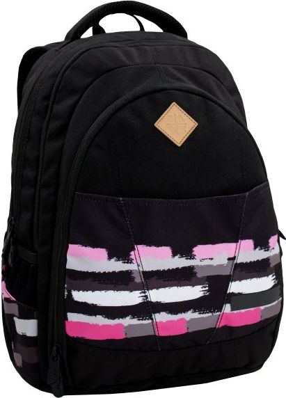 Studentský dívčí batoh Bagmaster DIGITAL 6 A BLACK/PINK/GREY - obrázek 1