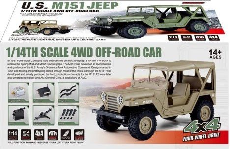 Americký jeep M151 1:14 zelený - obrázek 6