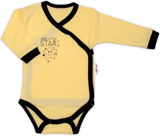 Baby Nellys Baby Nellys 2-dílná sada body dl. rukáv + polodupačky, žlutá - Baby Little Star, vel. 68 68 (4-6m) - obrázek 7