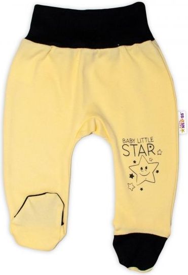 Baby Nellys Baby Nellys 2-dílná sada body dl. rukáv + polodupačky, žlutá - Baby Little Star 50 - obrázek 2