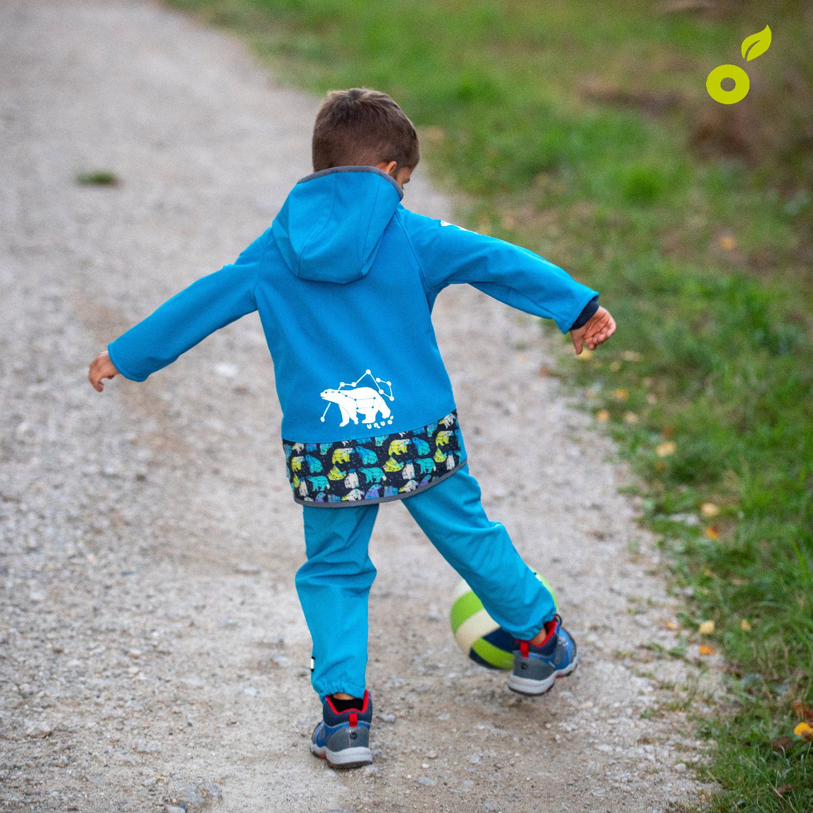 unuo softshellové kalhoty s fleecem Souhvězdí medvěda tyrkysové (Softshell kids trousers with fleece, Great Bear, turquoise) Velikost (Size): 98/104 - obrázek 6