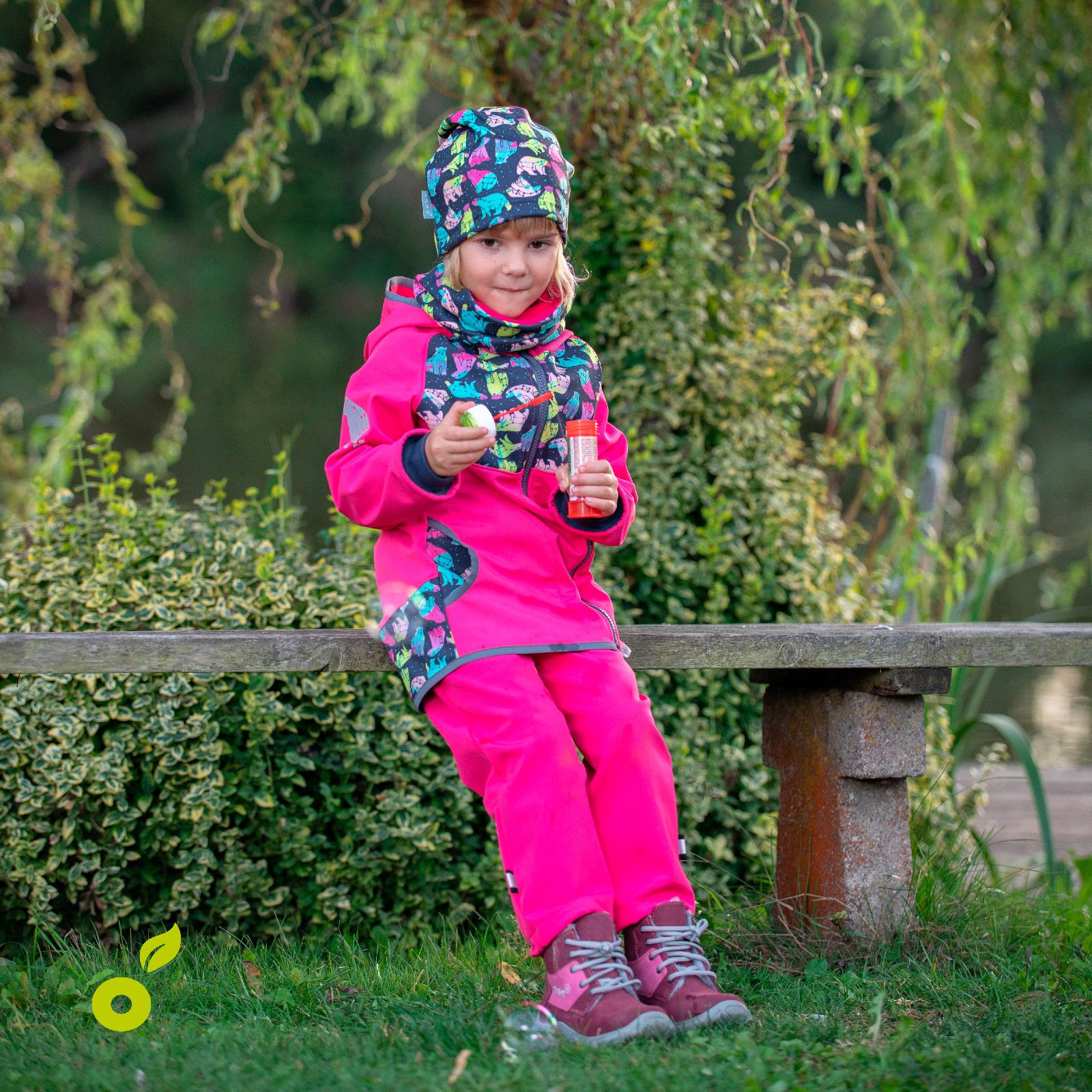 unuo softshellové kalhoty s fleecem Souhvězdí medvěda tyrkysové (Softshell kids trousers with fleece, Great Bear, turquoise) Velikost (Size): 98/104 - obrázek 7