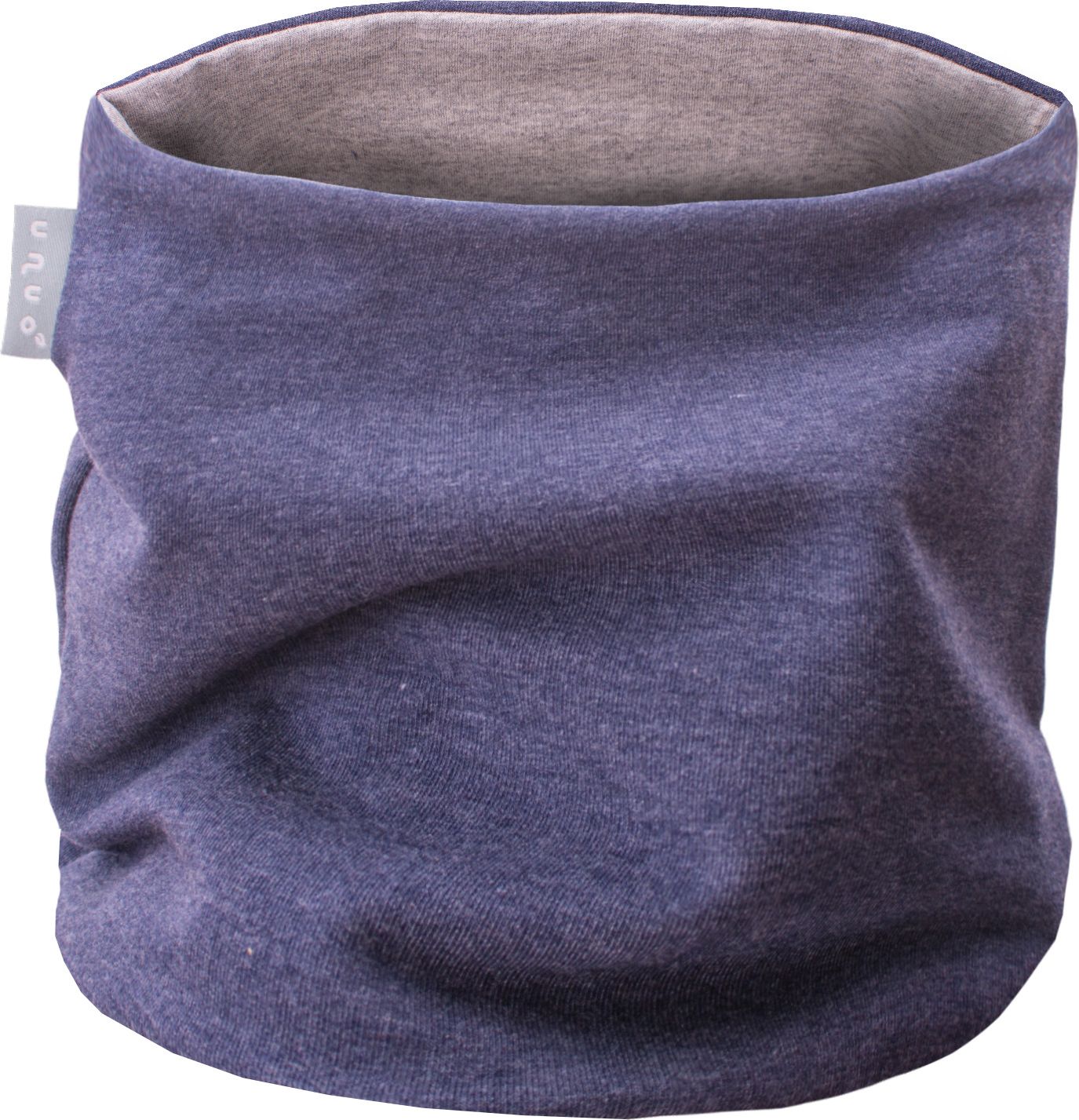 Unuo, Teplákovinový nákrčník, Jeans modrý melír (neck tube, blue jeans melange) - obrázek 1