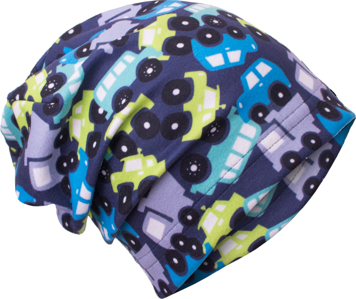 unuo fleecová čepice Autíčka (Fleece cap, cars) Velikost (Size): M (49 - 52 cm) - obrázek 1