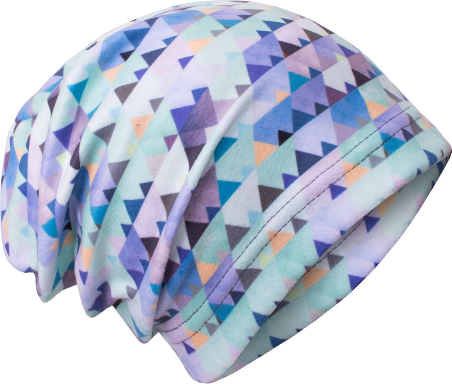 unuo fleecová čepice Mini trojúhelníčky, klučičí (Fleece cap, triangles, boys) Velikost (Size): XS (42 - 44 cm) - obrázek 1