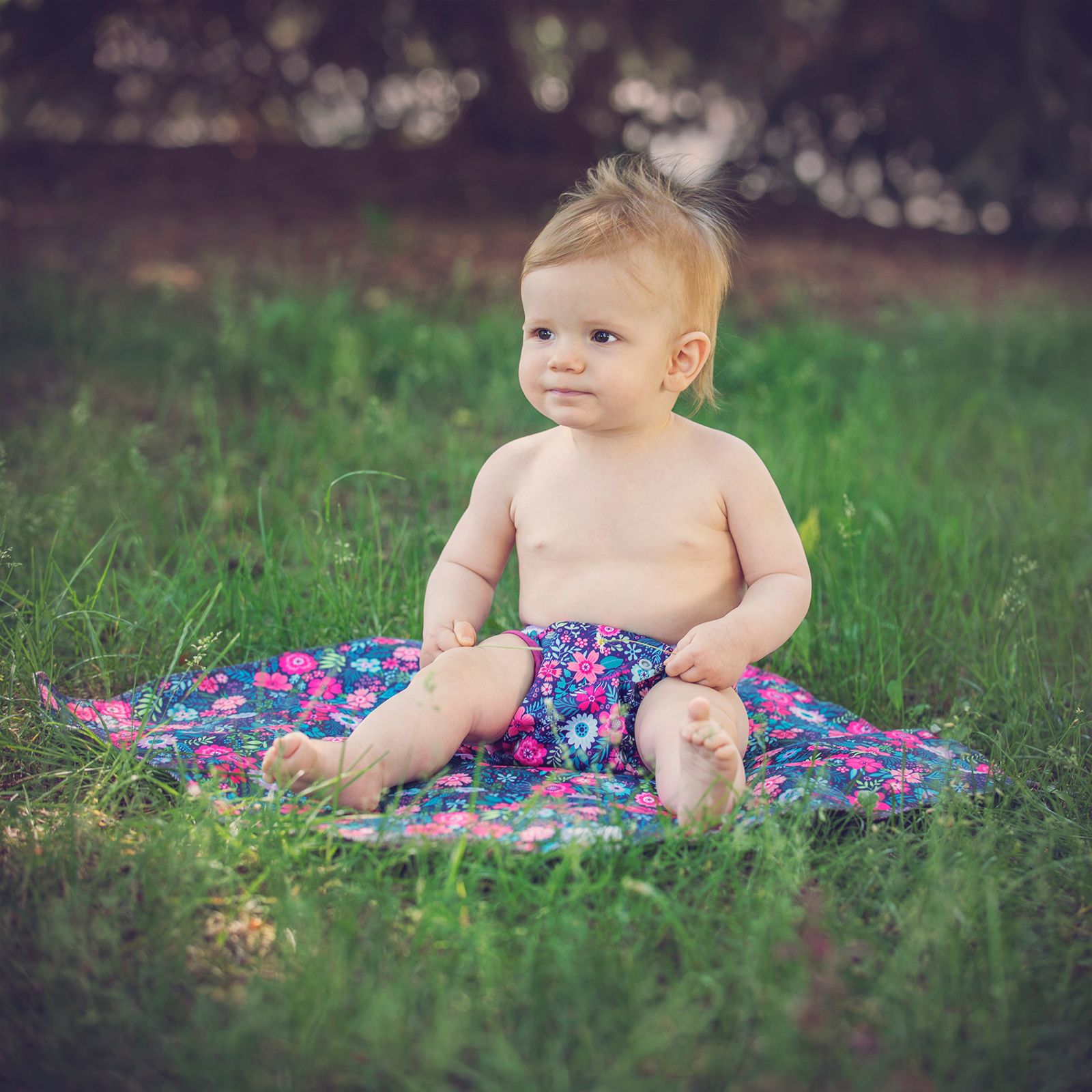 unuo Svrchní plena, Souhvězdí medvěda holčičí, gumička růžová (Diapers covers with elastic band) Křidélka (Wings): ANO - obrázek 3