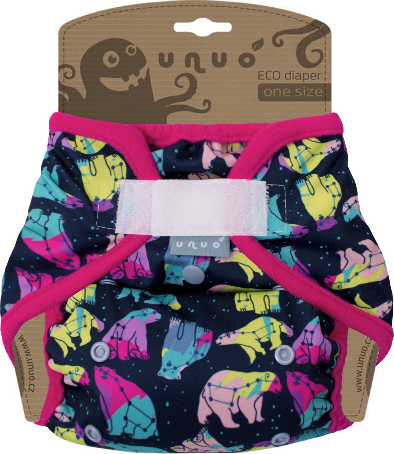 unuo Svrchní plena, Souhvězdí medvěda holčičí, lemovaná fleecem (Diapers covers with fleece) Křidélka (Wings): NE (No) - obrázek 1